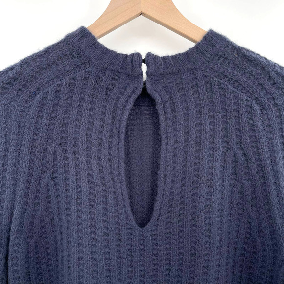 NWT 360 Cashmere Pamela Ribbed Wool & Cashmere Blend Sweater Prussian Sz XS Blue - Picture 11 of 14